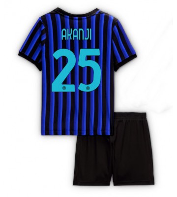 Inter Milan Manuel Akanji #25 Hjemmebanetrøje Børn 2025-26 Kortærmet (+ Korte bukser)